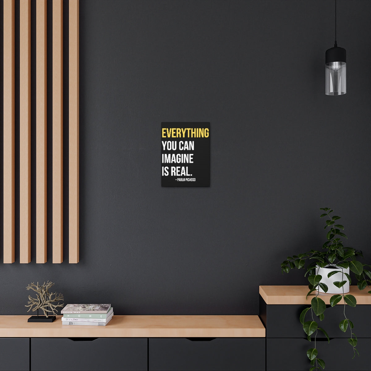 Scripture Walls Inspirational Wall Art Imagine Is Real Motivation Wall Decor for Home Office Gym Inspiring Success Quote Print Ready to Hang Unframed-Express Your Love Gifts