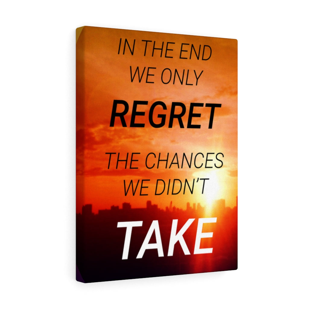 Scripture Walls Inspirational Wall Art In The End We Only Regret Orange Wall Art Motivational Motto Inspiring Prints Artwork Decor Ready to Hang Unframed-Express Your Love Gifts
