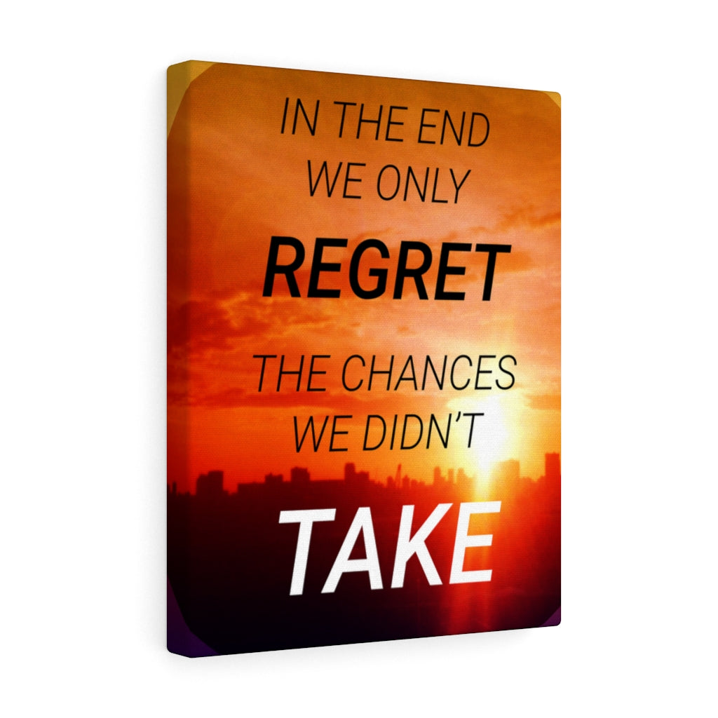 Scripture Walls Inspirational Wall Art In The End We Only Regret Orange Wall Art Motivational Motto Inspiring Prints Artwork Decor Ready to Hang Unframed-Express Your Love Gifts