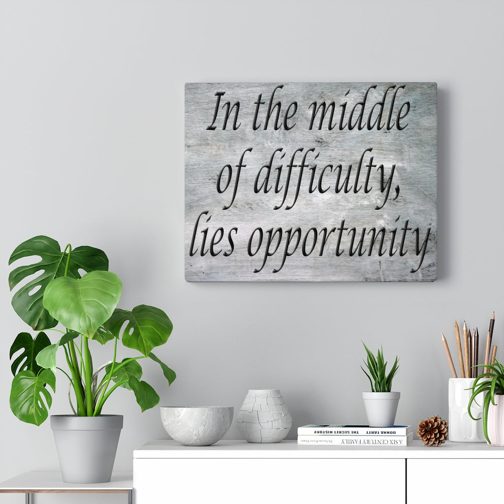 Scripture Walls Inspirational Wall Art In The Middle Of Difficulty Motivational Print Ready to Hang Artwork Unframed-Express Your Love Gifts