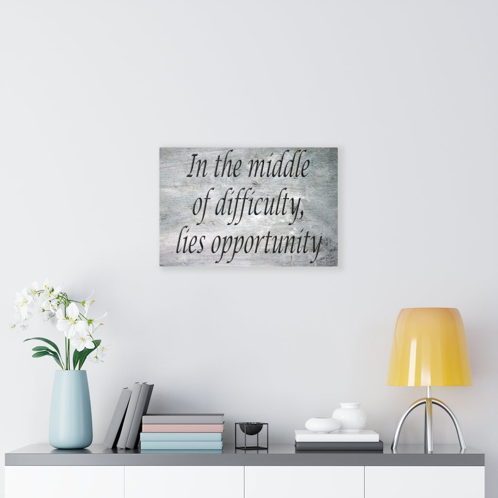 Scripture Walls Inspirational Wall Art In The Middle Of Difficulty Motivational Print Ready to Hang Artwork Unframed-Express Your Love Gifts