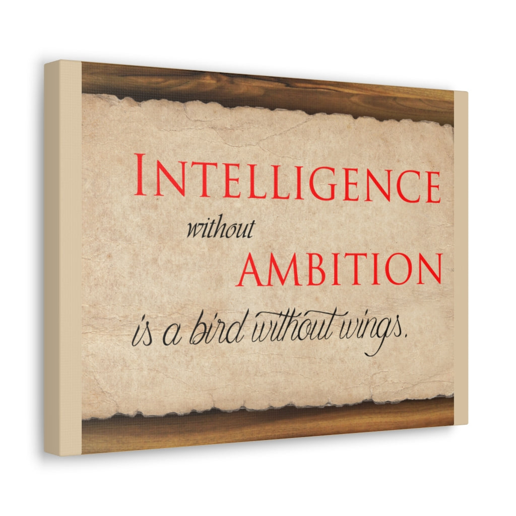 Scripture Walls Inspirational Wall Art Intelligence Without Ambition Motivation Wall Decor for Home Office Gym Inspiring Success Quote Print Ready to Hang Unframed-Express Your Love Gifts