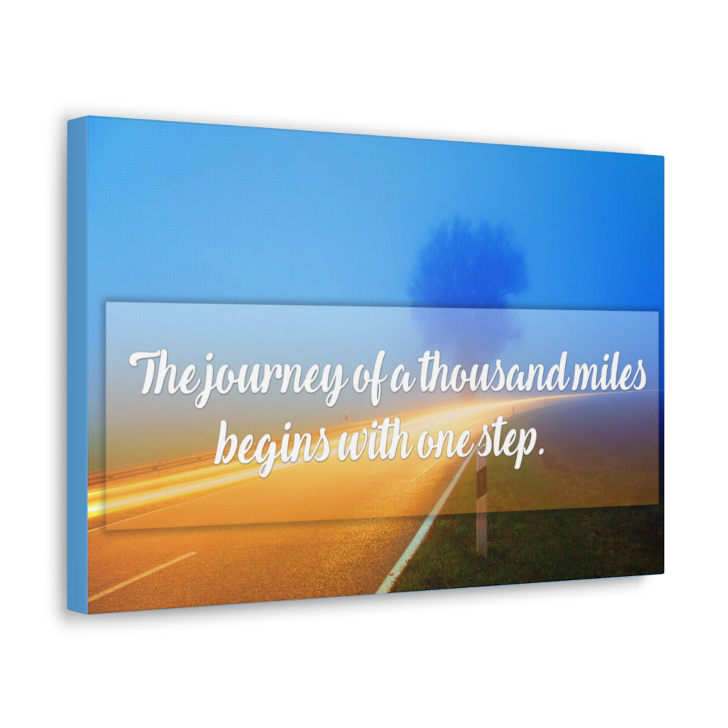 Scripture Walls Inspirational Wall Art Journey With One Step Motivation Wall Decor for Home Office Gym Inspiring Success Quote Print Ready to Hang Unframed-Express Your Love Gifts