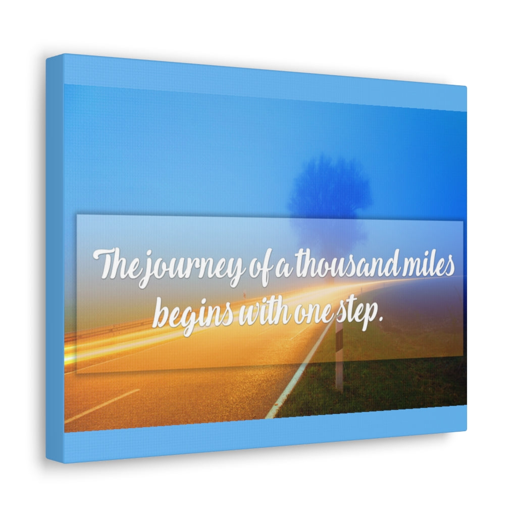 Scripture Walls Inspirational Wall Art Journey With One Step Motivation Wall Decor for Home Office Gym Inspiring Success Quote Print Ready to Hang Unframed-Express Your Love Gifts