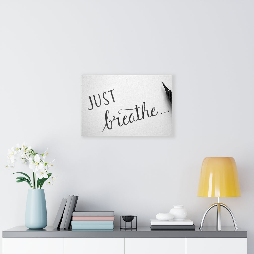 Scripture Walls Inspirational Wall Art Just Breathe Plain Motivational Print Ready to Hang Artwork Unframed-Express Your Love Gifts