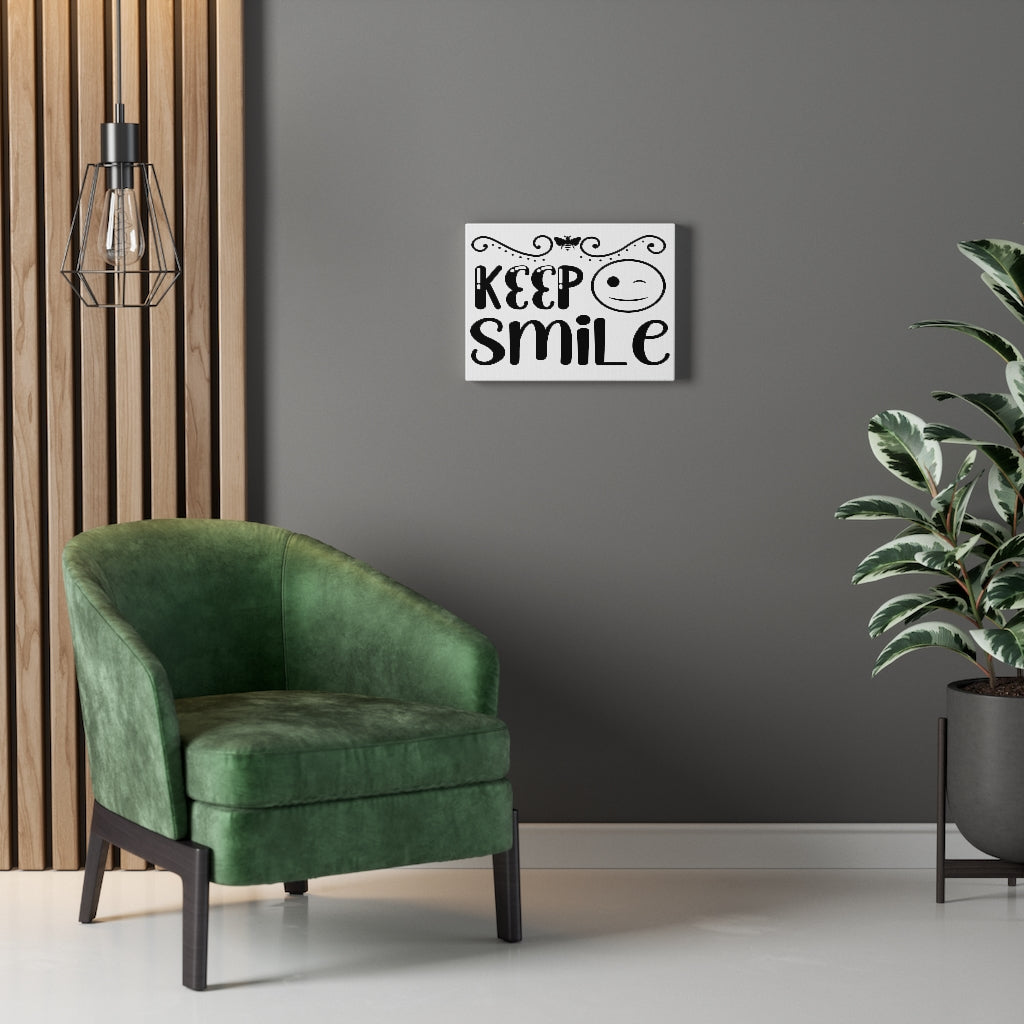 Scripture Walls Inspirational Wall Art Keep Smile Smiley Wall Art Motivation Wall Decor for Home Office Gym Inspiring Success Quote Print Ready to Hang Unframed-Express Your Love Gifts