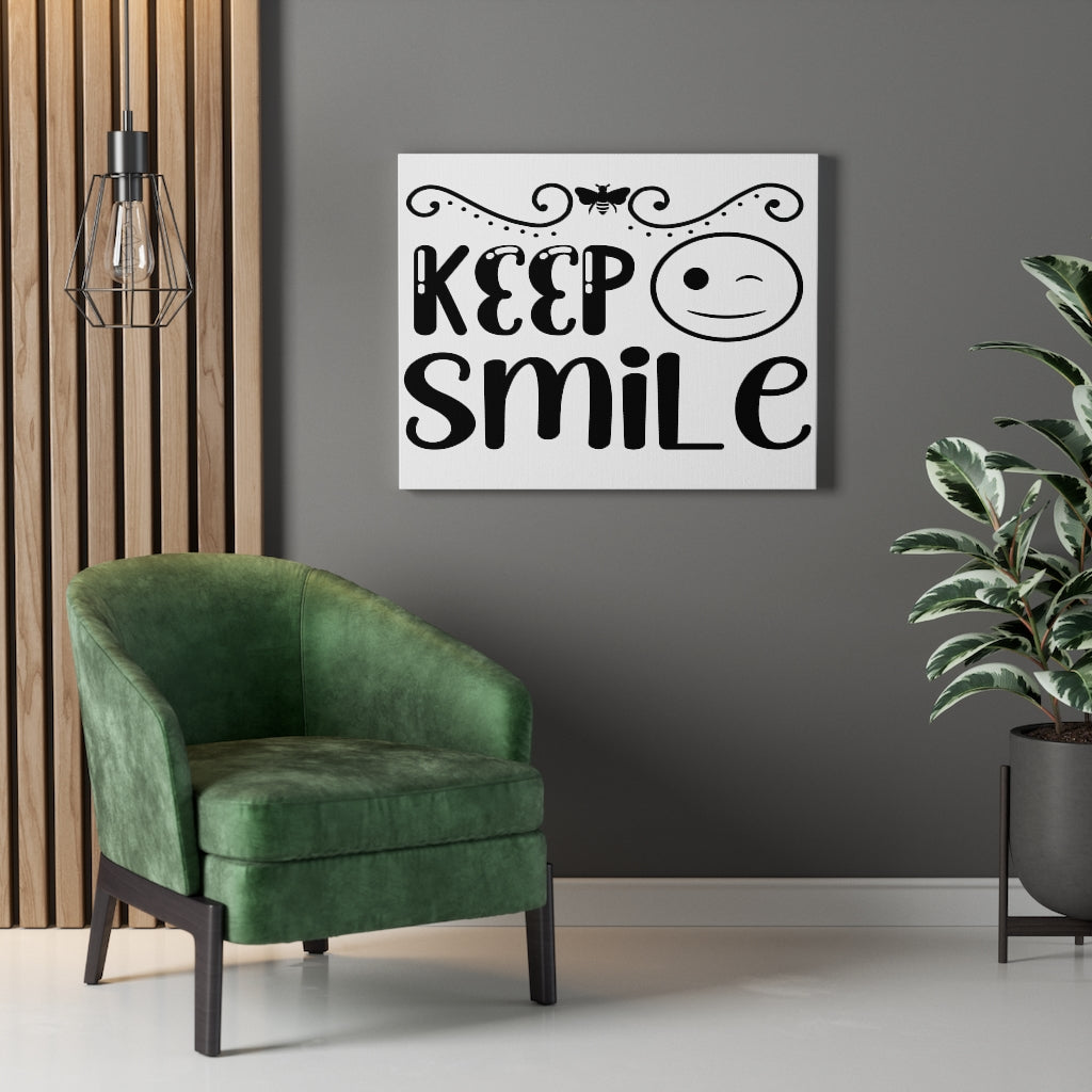 Scripture Walls Inspirational Wall Art Keep Smile Smiley Wall Art Motivation Wall Decor for Home Office Gym Inspiring Success Quote Print Ready to Hang Unframed-Express Your Love Gifts