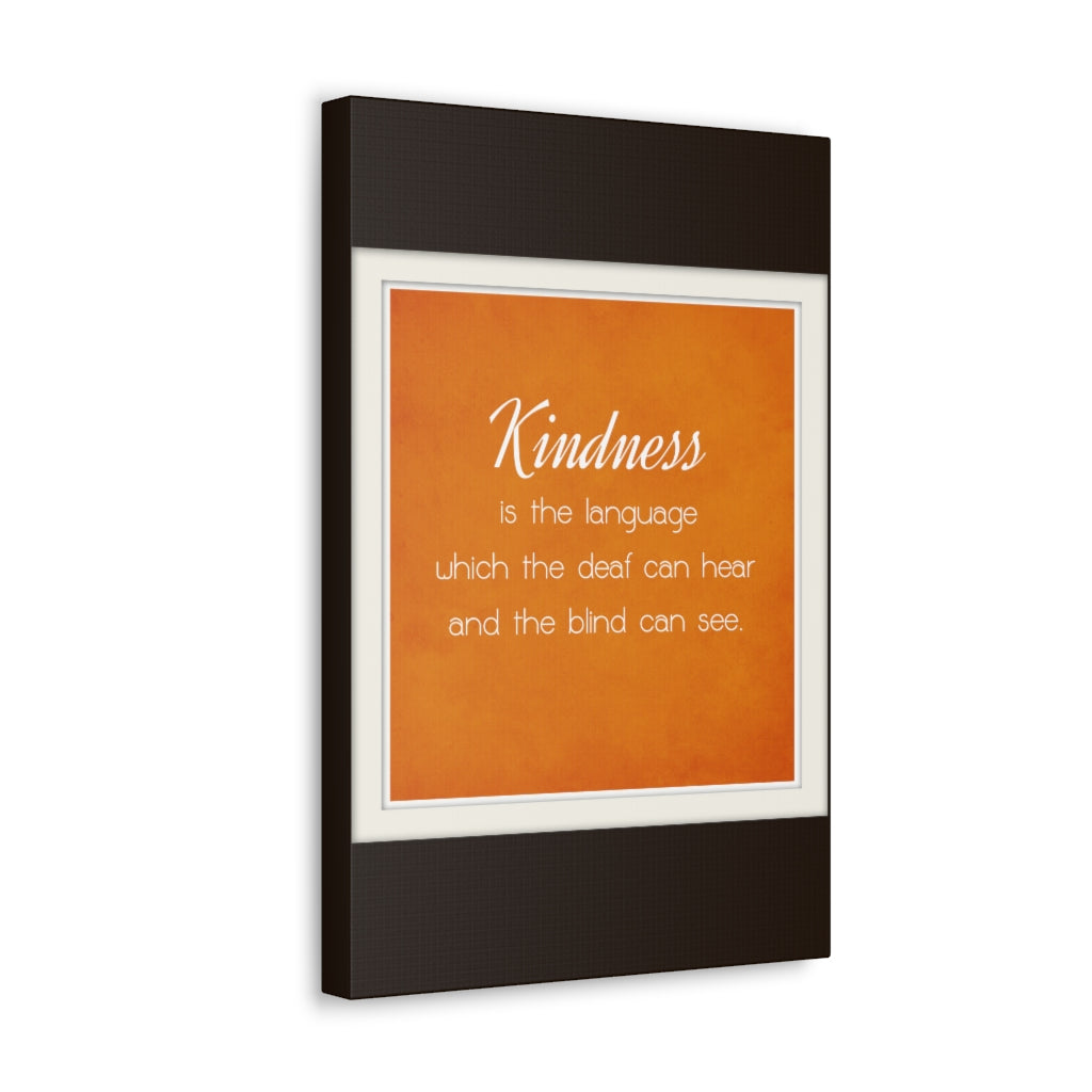 Scripture Walls Inspirational Wall Art Kindness Is The Language Motivation Wall Decor for Home Office Gym Inspiring Success Quote Print Ready to Hang Unframed-Express Your Love Gifts