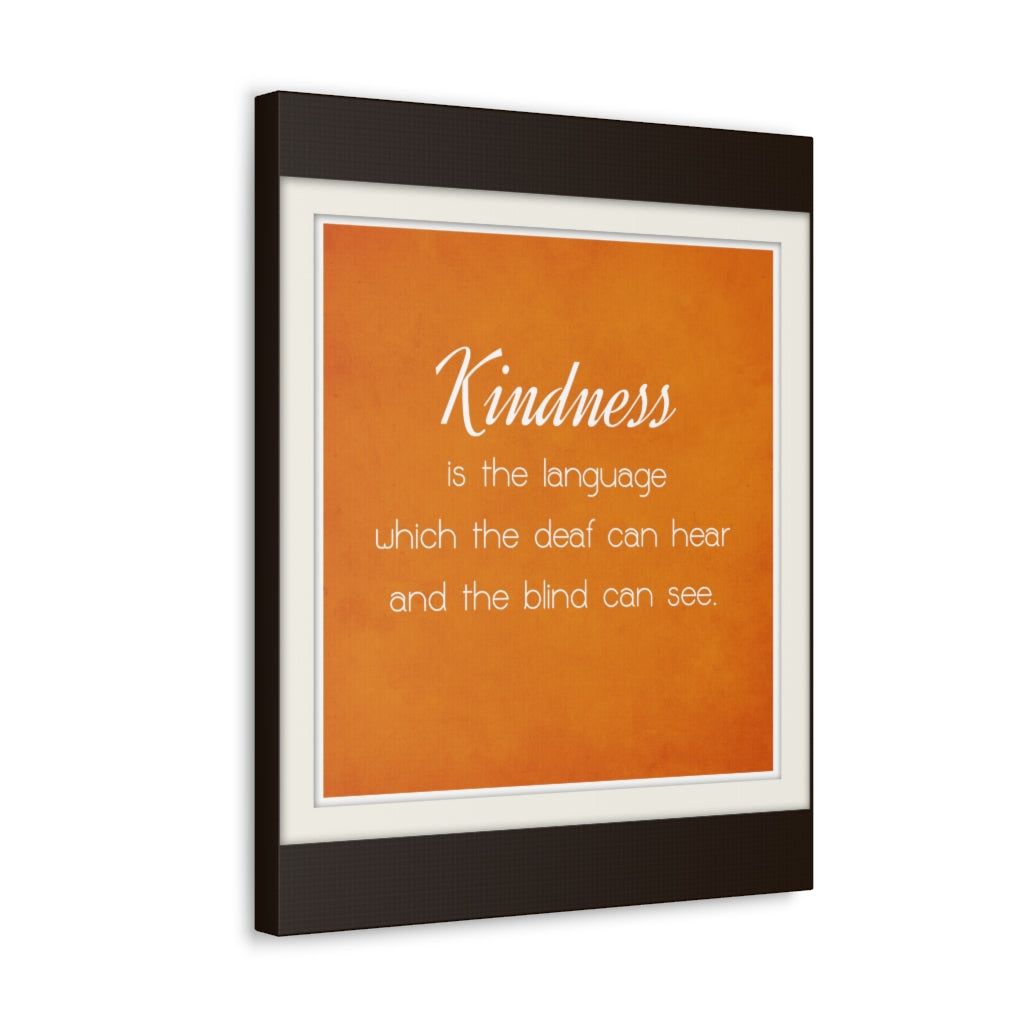 Scripture Walls Inspirational Wall Art Kindness Is The Language Motivation Wall Decor for Home Office Gym Inspiring Success Quote Print Ready to Hang Unframed-Express Your Love Gifts