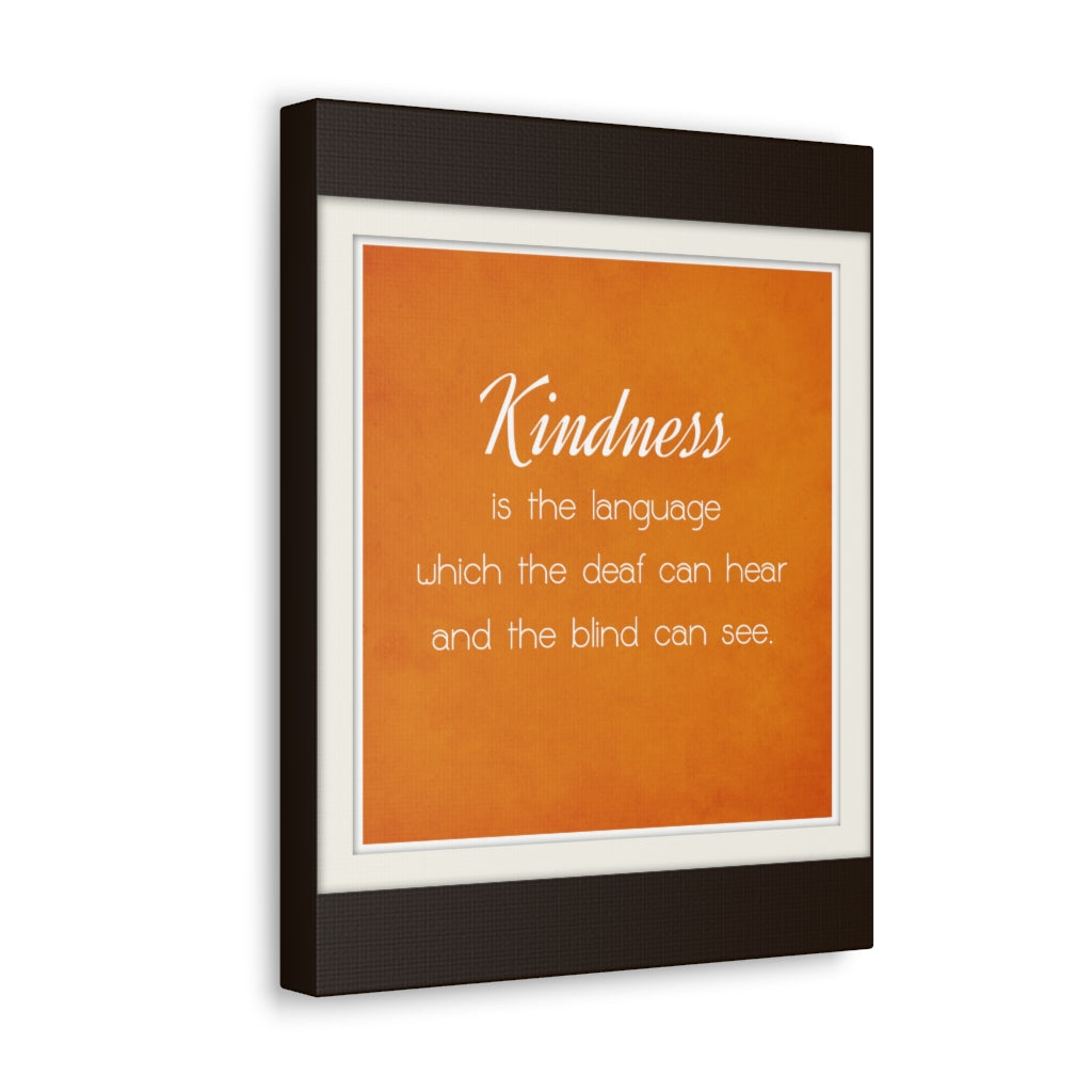 Scripture Walls Inspirational Wall Art Kindness Is The Language Motivation Wall Decor for Home Office Gym Inspiring Success Quote Print Ready to Hang Unframed-Express Your Love Gifts