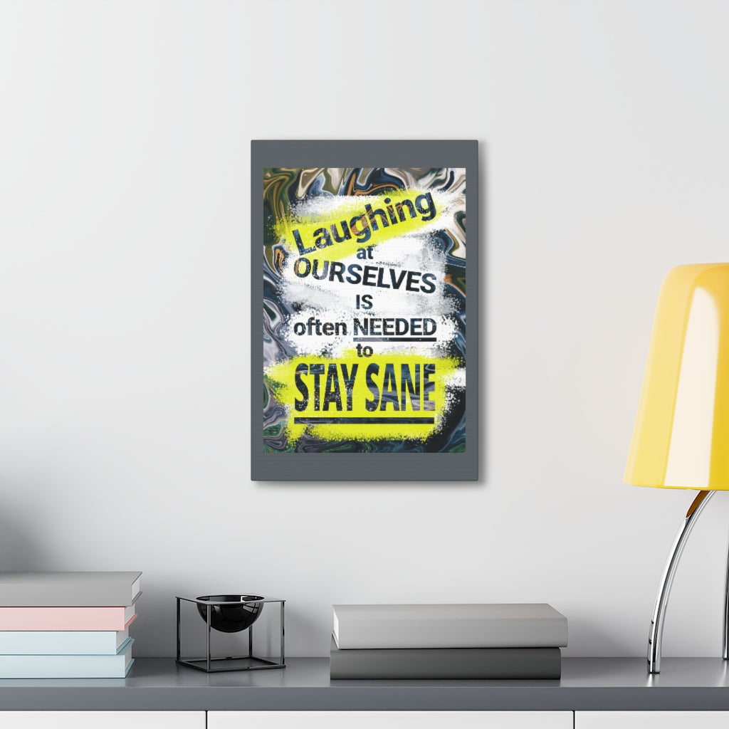 Scripture Walls Inspirational Wall Art Laughing To Stay Sane Motivation Wall Decor for Home Office Gym Inspiring Success Quote Print Ready to Hang Unframed-Express Your Love Gifts