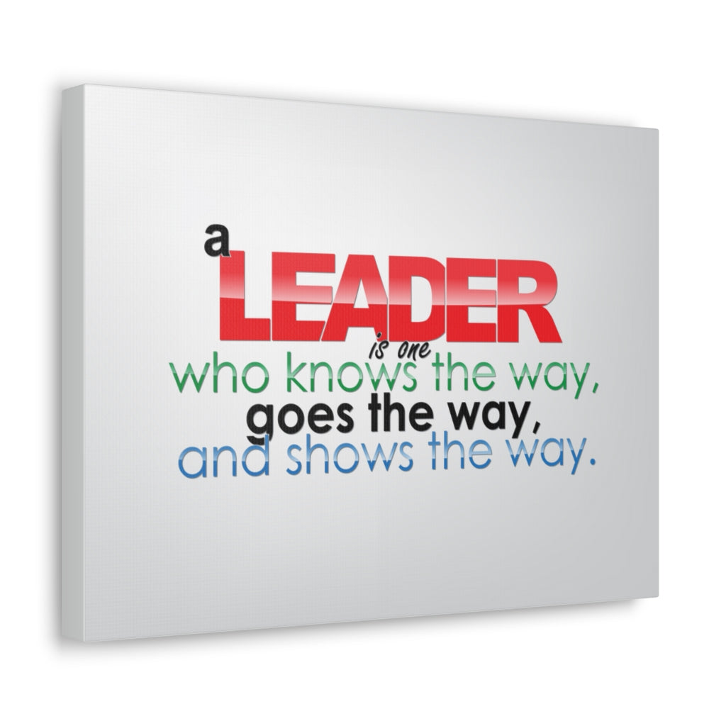 Scripture Walls Inspirational Wall Art Leader Knows The Way Motivation Wall Decor for Home Office Gym Inspiring Success Quote Print Ready to Hang Unframed-Express Your Love Gifts