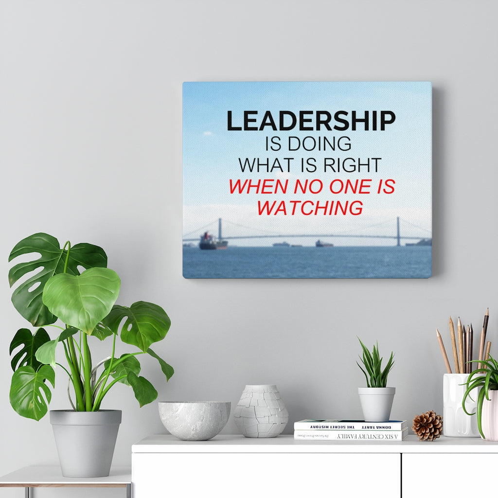 Scripture Walls Inspirational Wall Art Leadership Is Doing What Is Right Wall Art Motivational Motto Inspiring Prints Artwork Decor Ready to Hang Unframed-Express Your Love Gifts