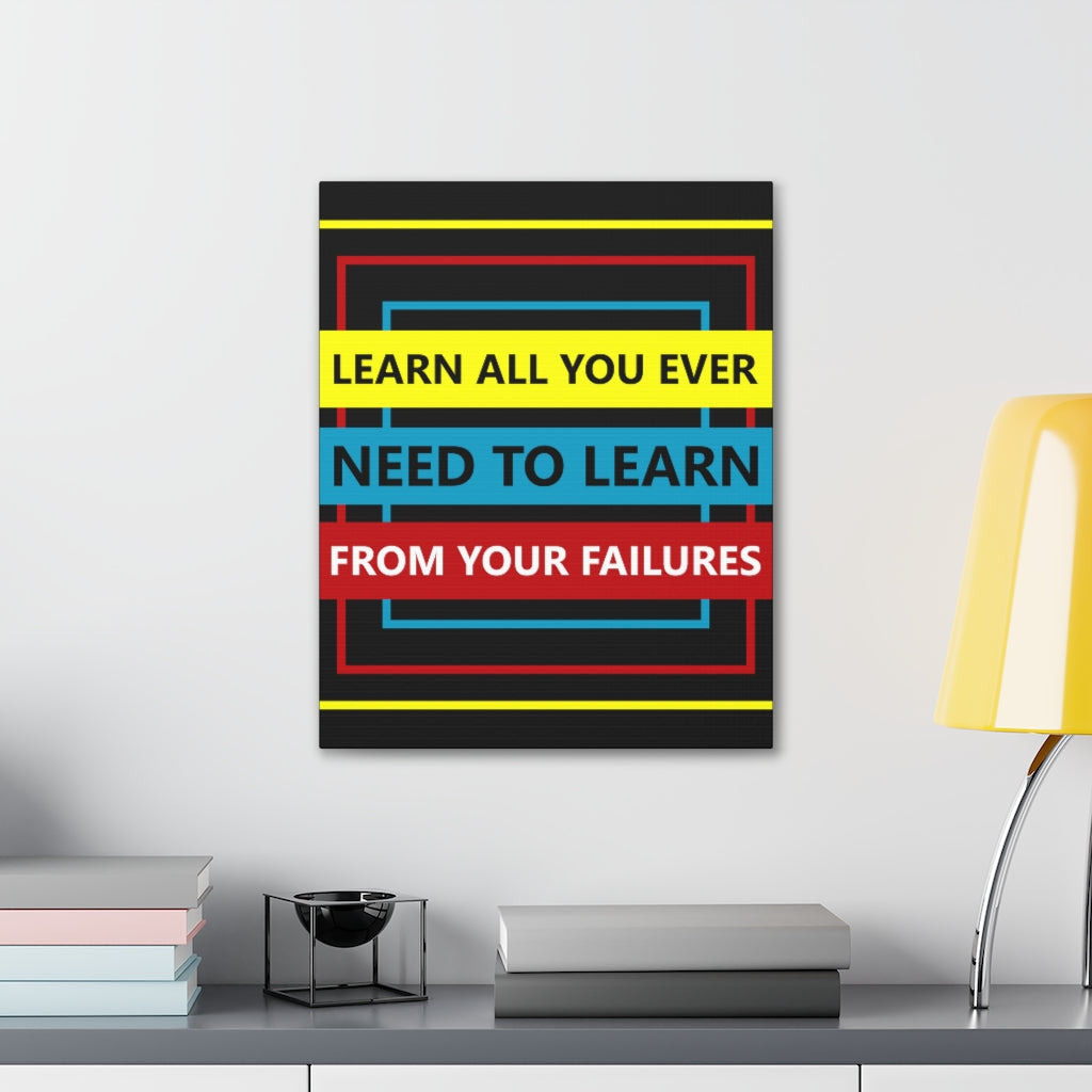 Scripture Walls Inspirational Wall Art Learn From Your Failures Motivation Wall Decor for Home Office Gym Inspiring Success Quote Print Ready to Hang Unframed-Express Your Love Gifts