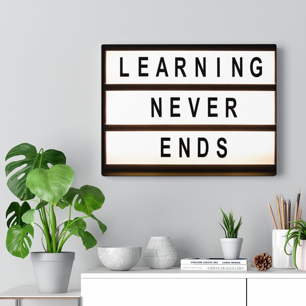 Scripture Walls Inspirational Wall Art Learning Never Ends Motivational Print Ready to Hang Artwork Unframed-Express Your Love Gifts