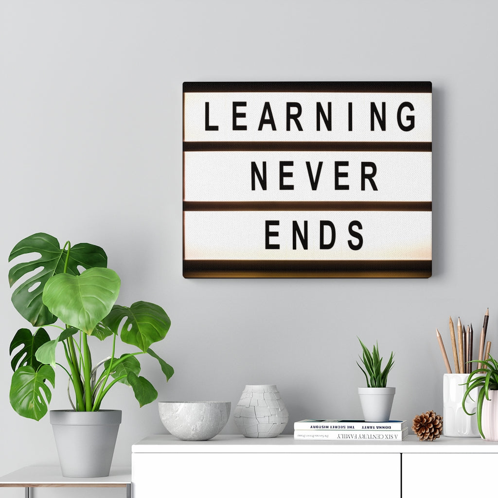 Scripture Walls Inspirational Wall Art Learning Never Ends Motivational Print Ready to Hang Artwork Unframed-Express Your Love Gifts