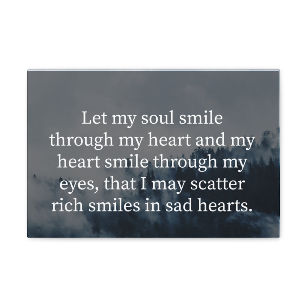 Scripture Walls Inspirational Wall Art Let My Soul Smile Motivation Wall Decor for Home Office Gym Inspiring Success Quote Print Ready to Hang Unframed-Express Your Love Gifts