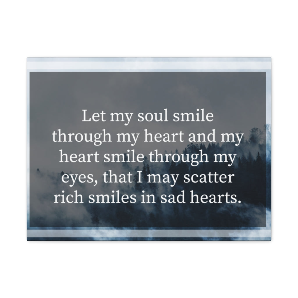 Scripture Walls Inspirational Wall Art Let My Soul Smile Motivation Wall Decor for Home Office Gym Inspiring Success Quote Print Ready to Hang Unframed-Express Your Love Gifts