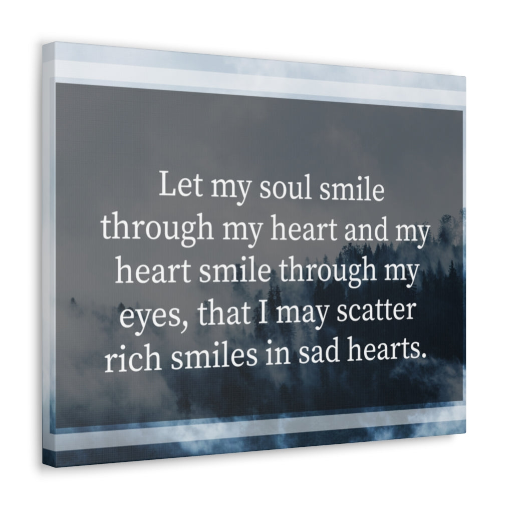 Scripture Walls Inspirational Wall Art Let My Soul Smile Motivation Wall Decor for Home Office Gym Inspiring Success Quote Print Ready to Hang Unframed-Express Your Love Gifts