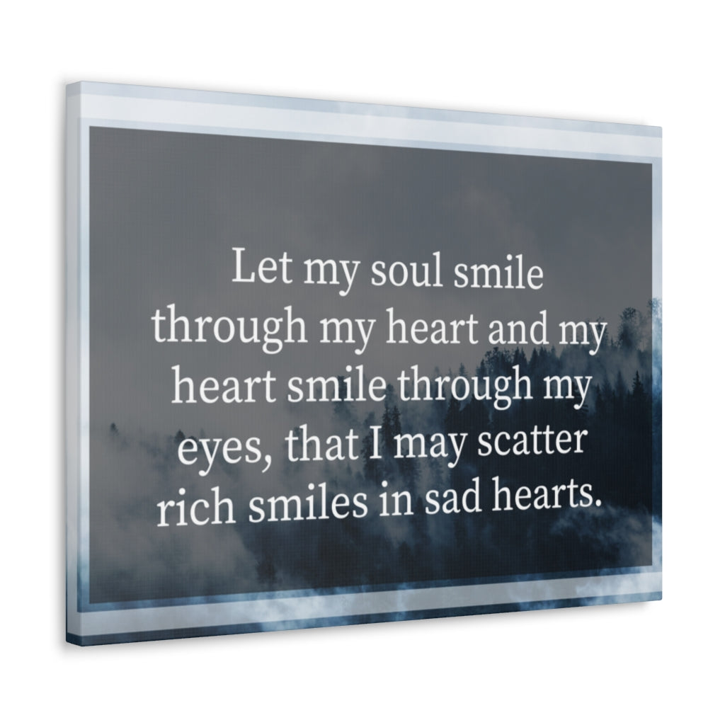 Scripture Walls Inspirational Wall Art Let My Soul Smile Motivation Wall Decor for Home Office Gym Inspiring Success Quote Print Ready to Hang Unframed-Express Your Love Gifts
