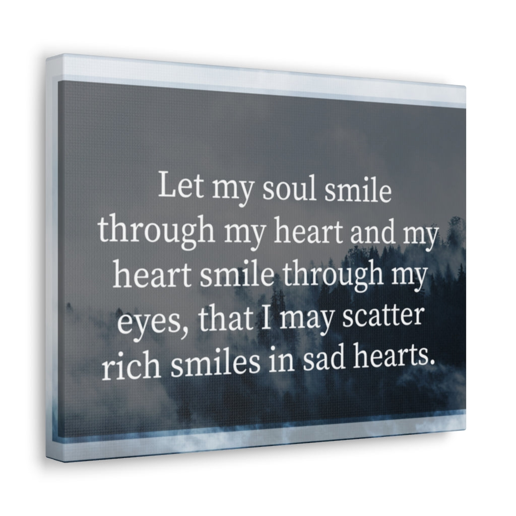 Scripture Walls Inspirational Wall Art Let My Soul Smile Motivation Wall Decor for Home Office Gym Inspiring Success Quote Print Ready to Hang Unframed-Express Your Love Gifts