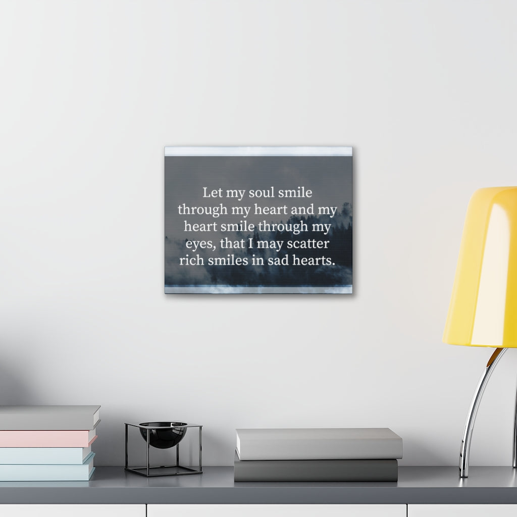 Scripture Walls Inspirational Wall Art Let My Soul Smile Motivation Wall Decor for Home Office Gym Inspiring Success Quote Print Ready to Hang Unframed-Express Your Love Gifts