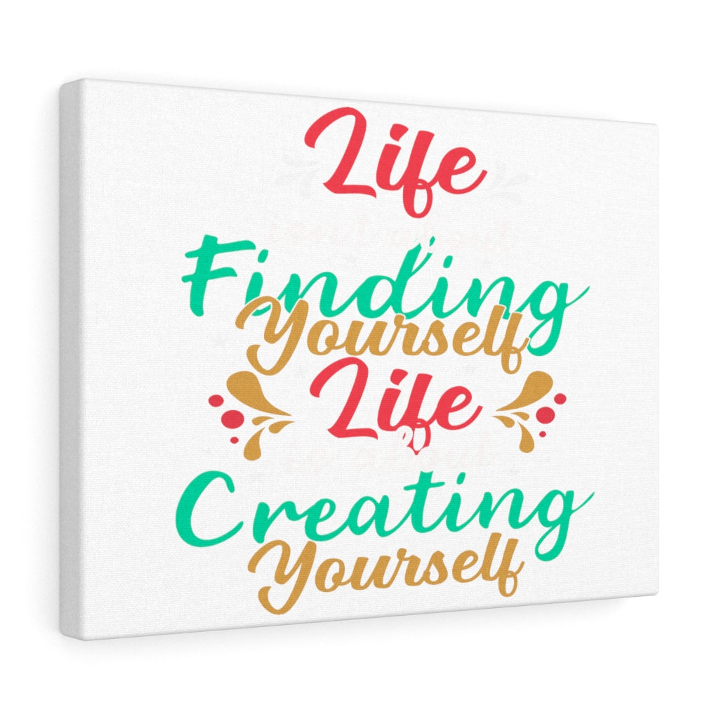 Scripture Walls Inspirational Wall Art Life Finding Yourself Life Creating Yourself Wall Art Motivation Wall Decor for Home Office Gym Inspiring Success Quote Print Ready to Hang Unframed-Express Your Love Gifts
