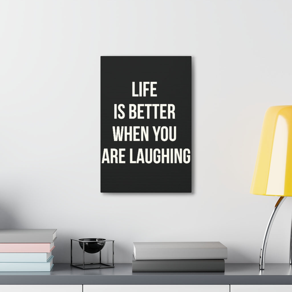 Scripture Walls Inspirational Wall Art Life Is Better When Laughing Motivation Wall Decor for Home Office Gym Inspiring Success Quote Print Ready to Hang Unframed-Express Your Love Gifts