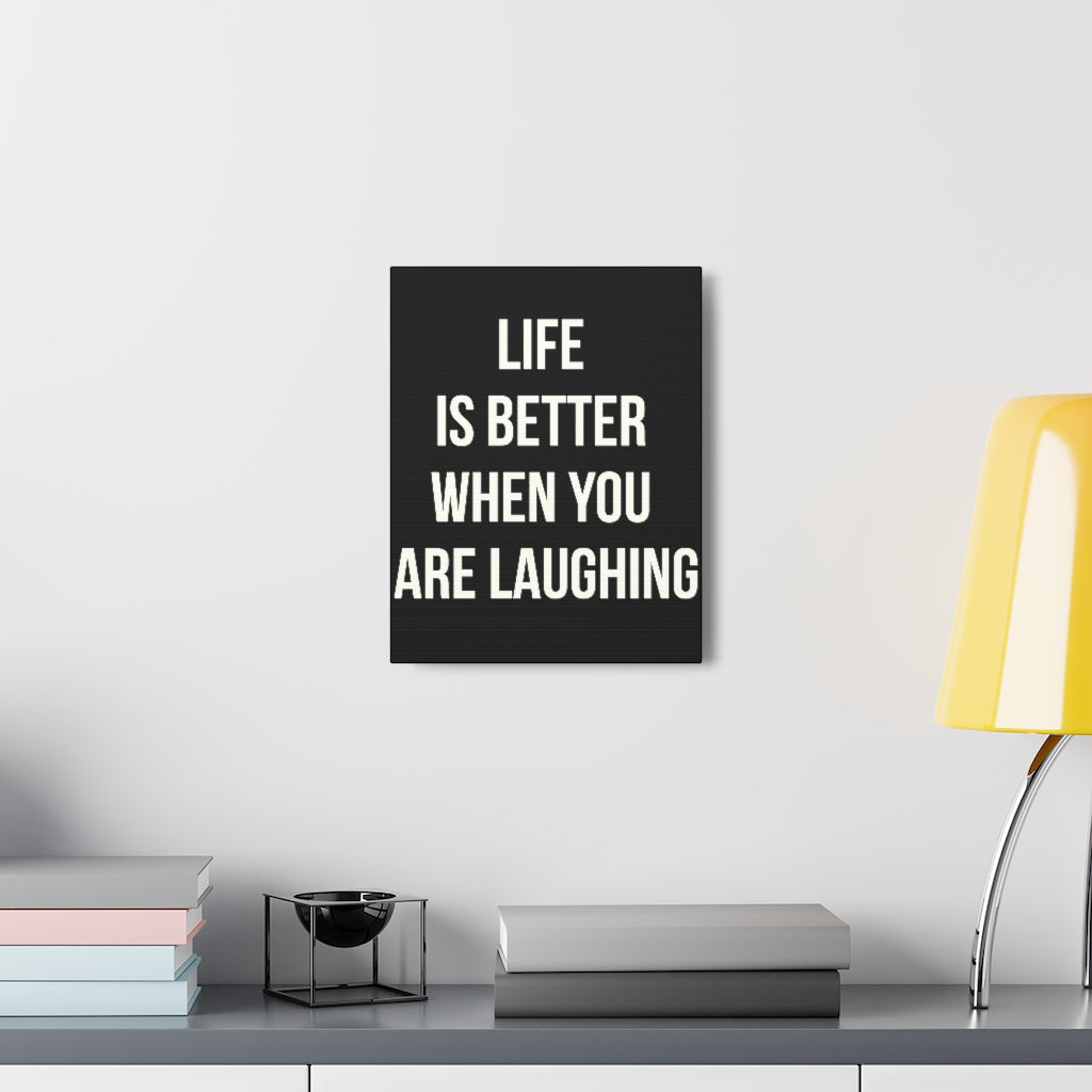 Scripture Walls Inspirational Wall Art Life Is Better When Laughing Motivation Wall Decor for Home Office Gym Inspiring Success Quote Print Ready to Hang Unframed-Express Your Love Gifts