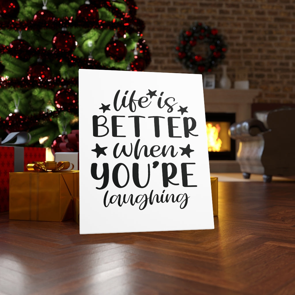 Scripture Walls Inspirational Wall Art Life Is Better When You're Laughing Wall Art Motivation Wall Decor for Home Office Gym Inspiring Success Quote Print Ready to Hang Unframed-Express Your Love Gifts