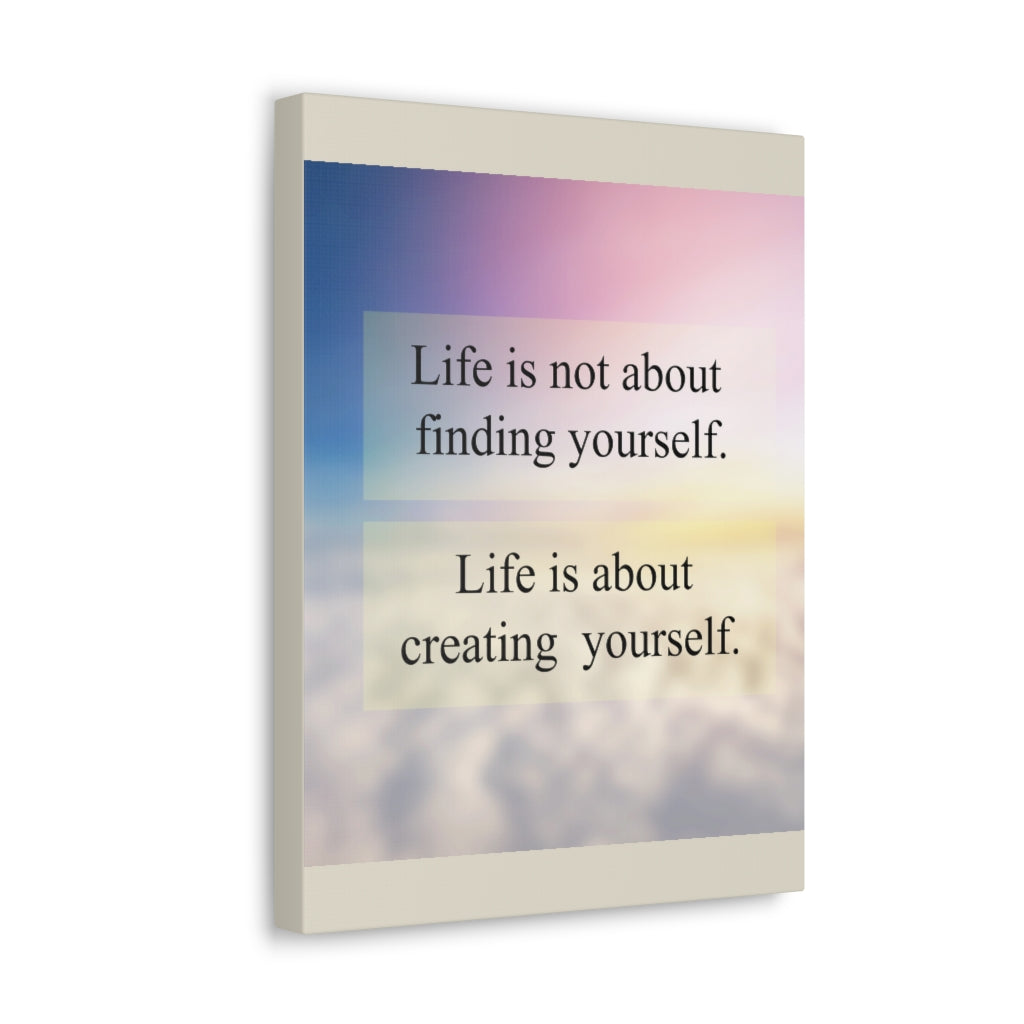Scripture Walls Inspirational Wall Art Life Is Creating Yourself Colored Motivation Wall Decor for Home Office Gym Inspiring Success Quote Print Ready to Hang Unframed-Express Your Love Gifts