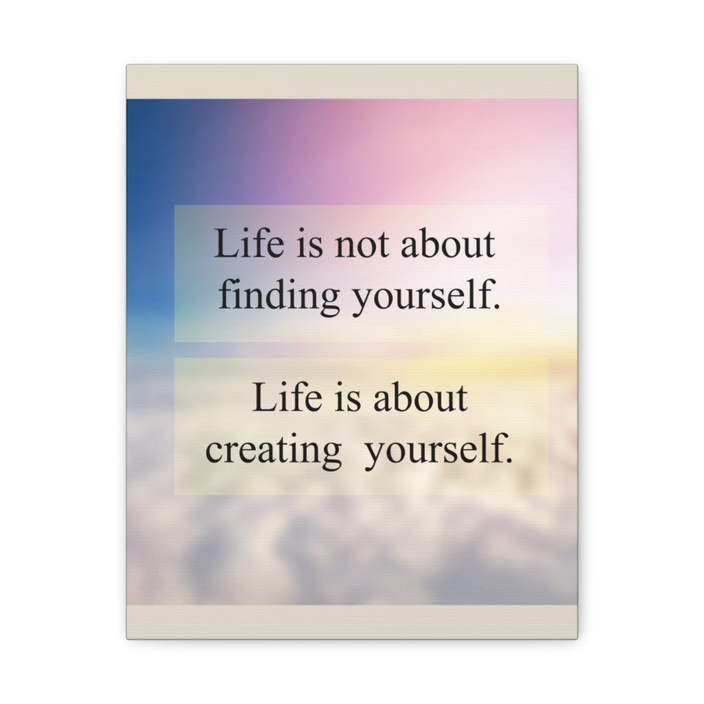 Scripture Walls Inspirational Wall Art Life Is Creating Yourself Colored Motivation Wall Decor for Home Office Gym Inspiring Success Quote Print Ready to Hang Unframed-Express Your Love Gifts