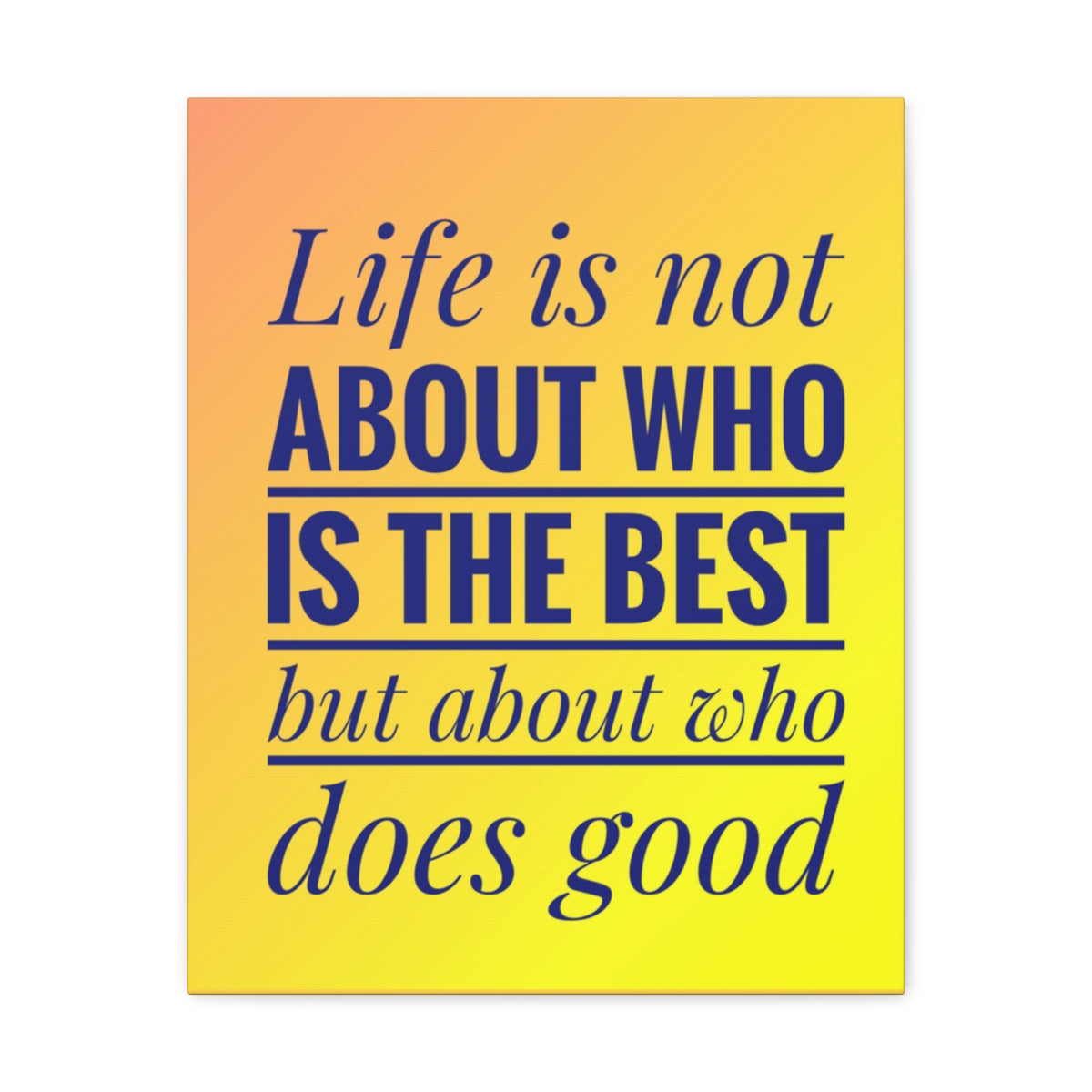Scripture Walls Inspirational Wall Art Life Is Not The Best Motivation Wall Decor for Home Office Gym Inspiring Success Quote Print Ready to Hang Unframed-Express Your Love Gifts