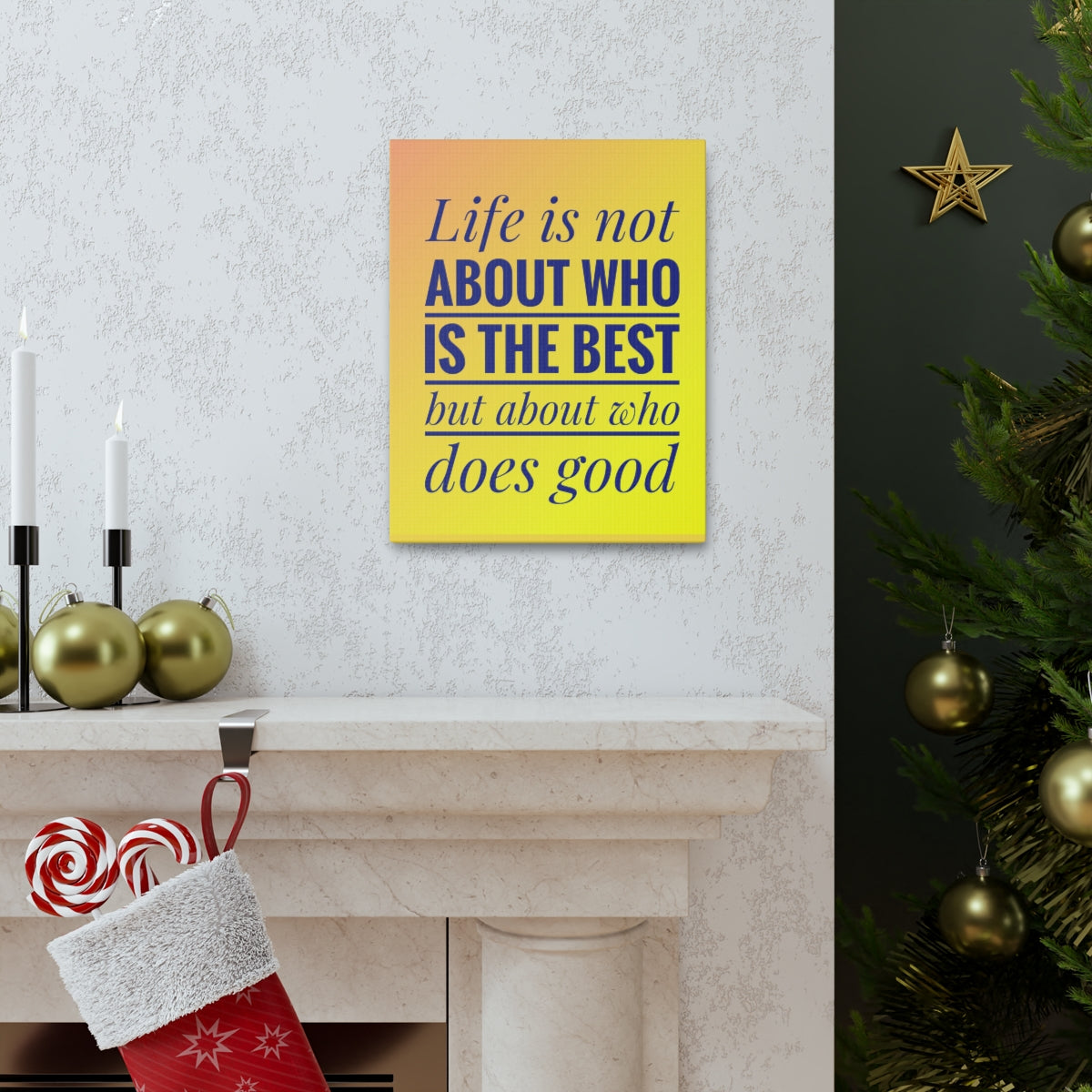 Scripture Walls Inspirational Wall Art Life Is Not The Best Motivation Wall Decor for Home Office Gym Inspiring Success Quote Print Ready to Hang Unframed-Express Your Love Gifts