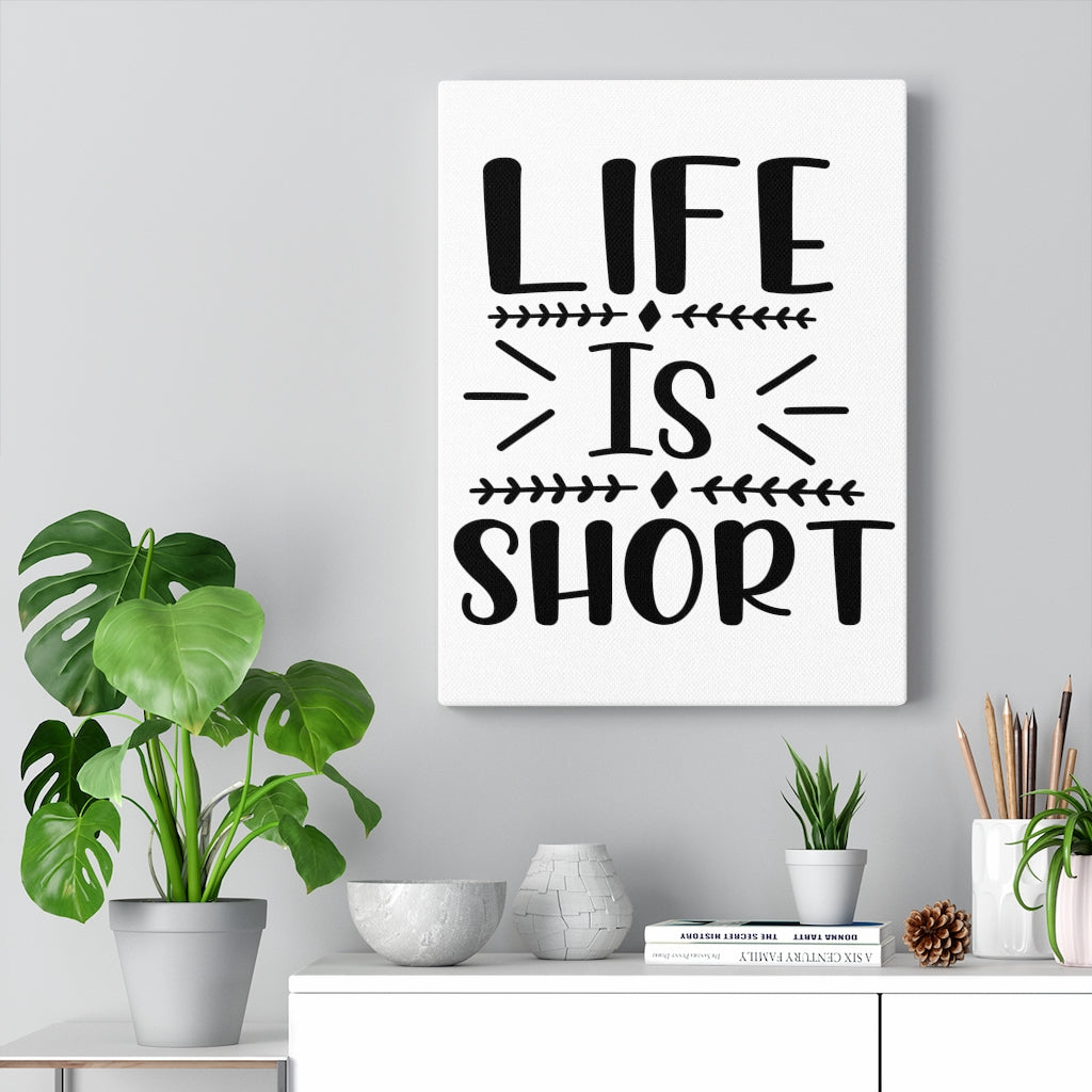Scripture Walls Inspirational Wall Art Life Is Short Plain Wall Art Motivation Wall Decor for Home Office Gym Inspiring Success Quote Print Ready to Hang Unframed-Express Your Love Gifts