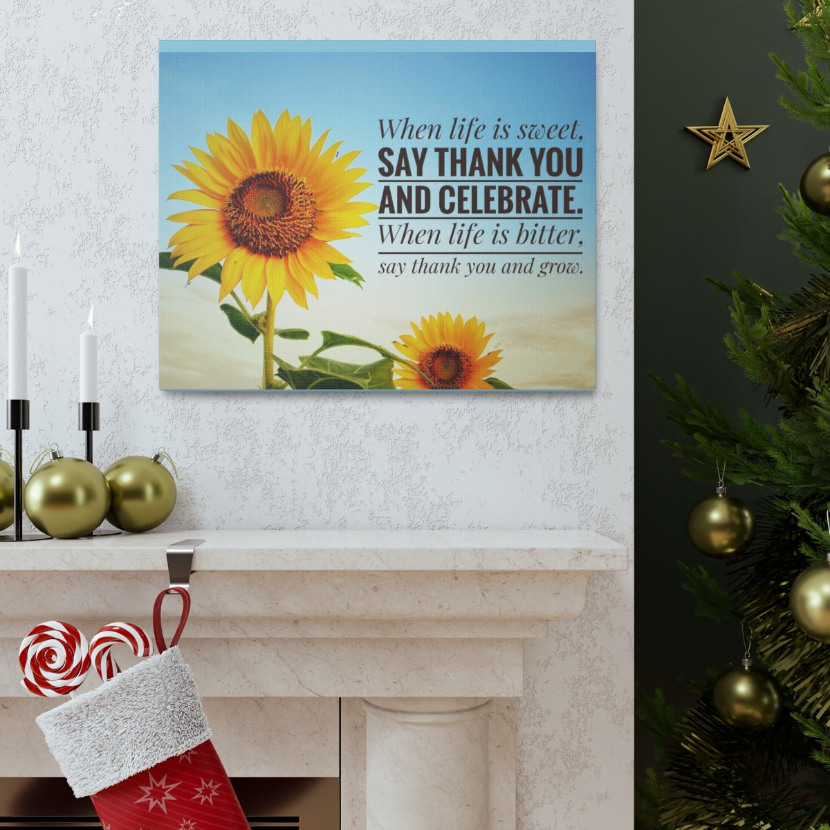 Scripture Walls Inspirational Wall Art Life is Sweet And Bitter Motivation Wall Decor for Home Office Gym Inspiring Success Quote Print Ready to Hang Unframed-Express Your Love Gifts
