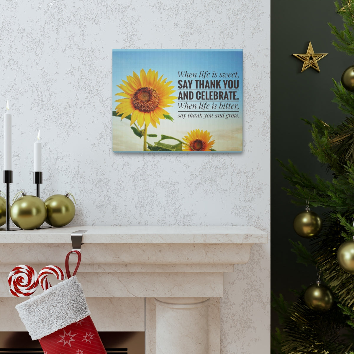 Scripture Walls Inspirational Wall Art Life is Sweet And Bitter Motivation Wall Decor for Home Office Gym Inspiring Success Quote Print Ready to Hang Unframed-Express Your Love Gifts