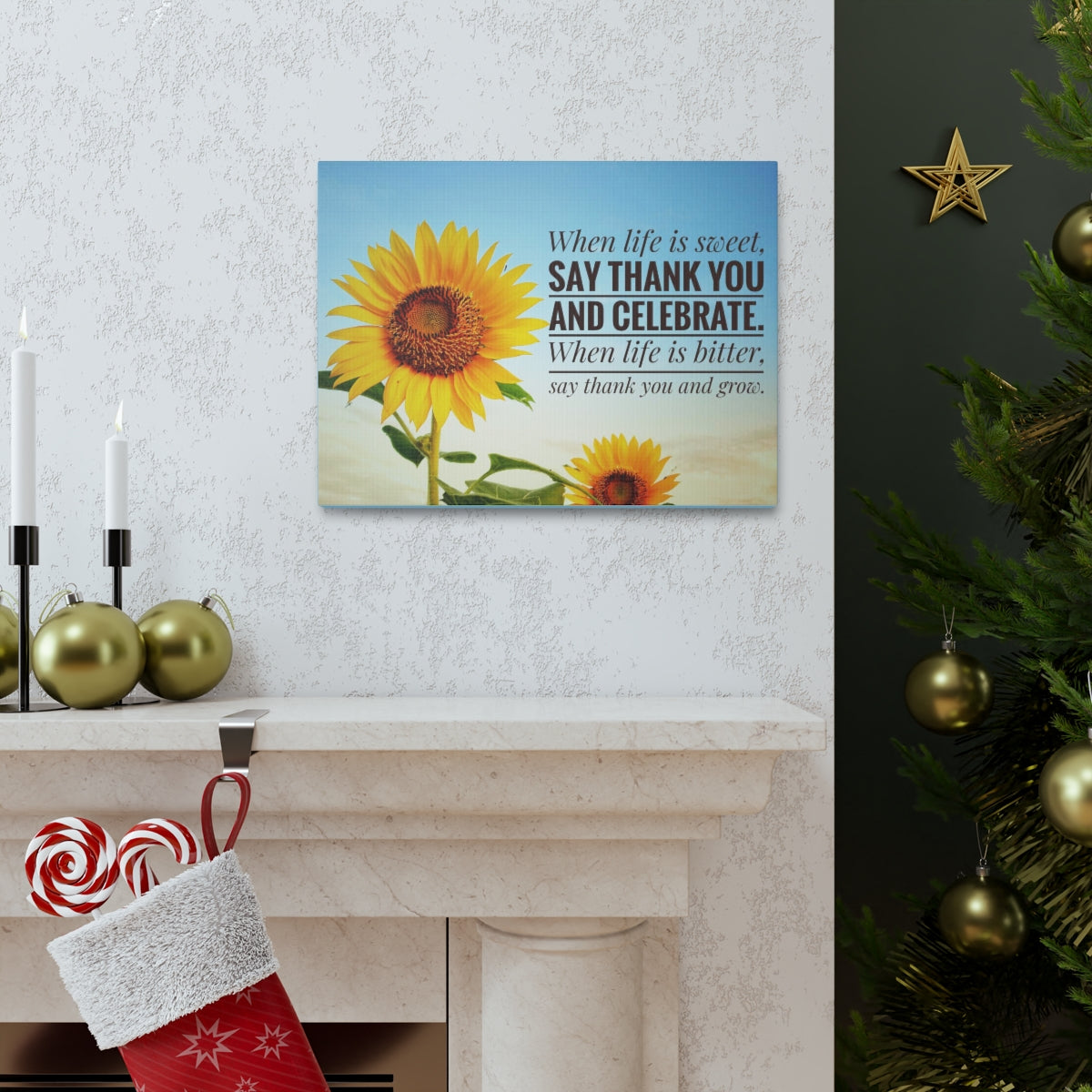Scripture Walls Inspirational Wall Art Life is Sweet And Bitter Motivation Wall Decor for Home Office Gym Inspiring Success Quote Print Ready to Hang Unframed-Express Your Love Gifts