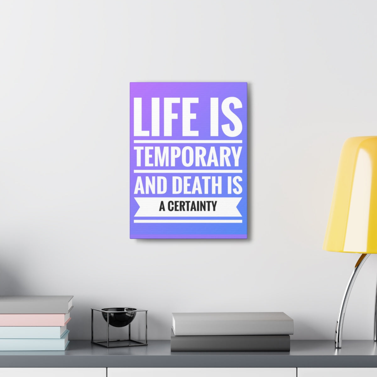 Scripture Walls Inspirational Wall Art Life Is Temporary 2 Corinthians 4:18 Motivation Wall Decor for Home Office Gym Inspiring Success Quote Print Ready to Hang Unframed-Express Your Love Gifts