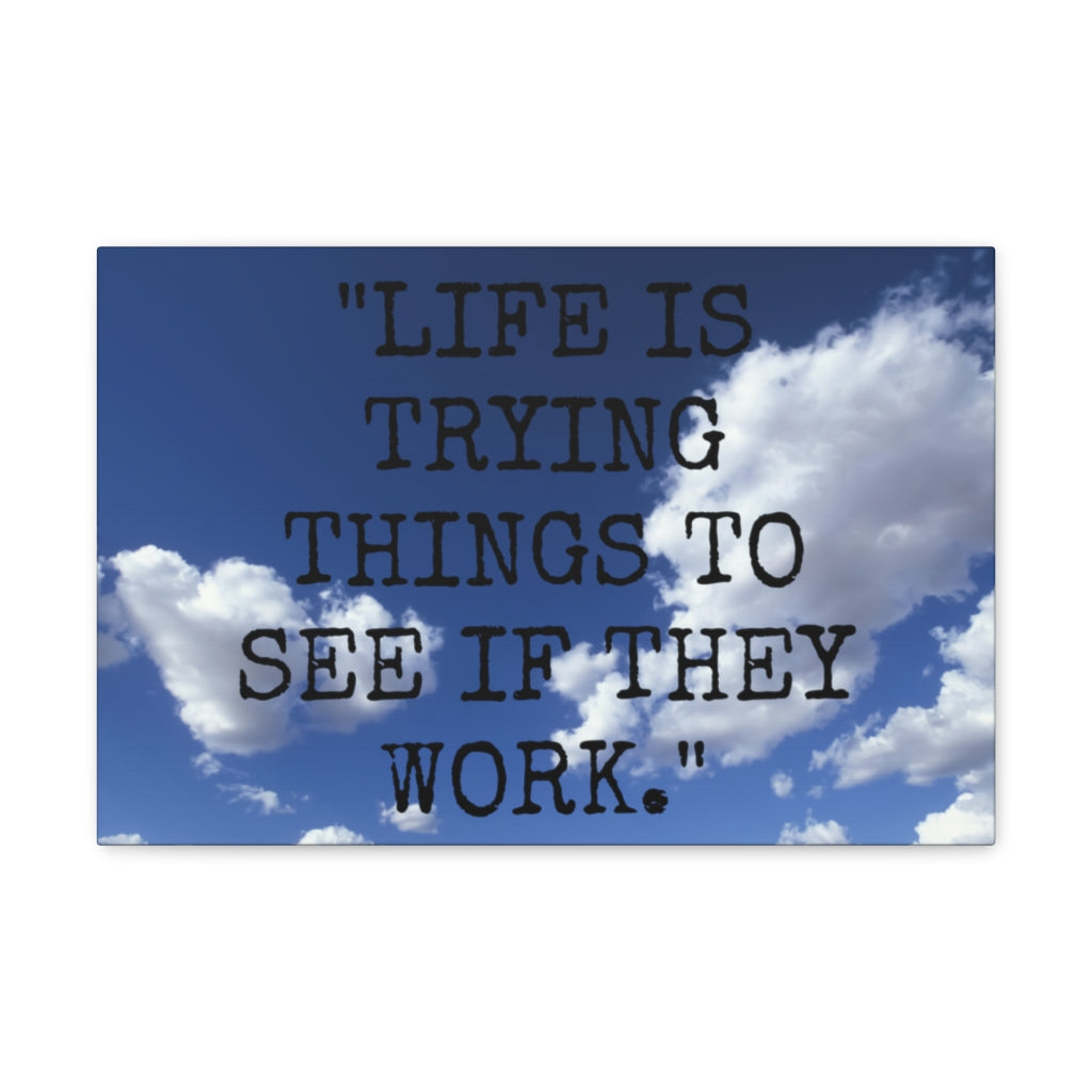 Scripture Walls Inspirational Wall Art Life Is Trying Things Motivation Wall Decor for Home Office Gym Inspiring Success Quote Print Ready to Hang Unframed-Express Your Love Gifts