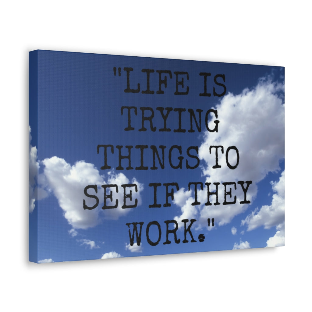 Scripture Walls Inspirational Wall Art Life Is Trying Things Motivation Wall Decor for Home Office Gym Inspiring Success Quote Print Ready to Hang Unframed-Express Your Love Gifts