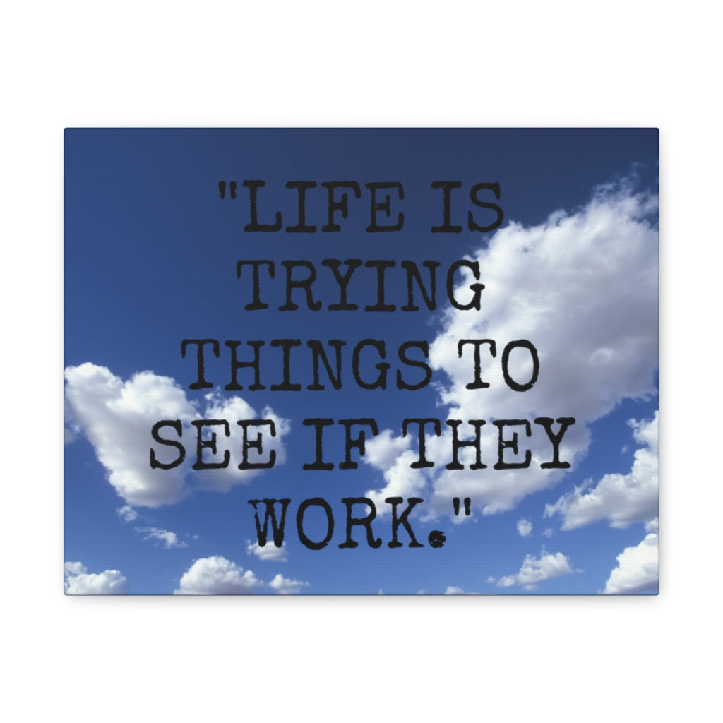 Scripture Walls Inspirational Wall Art Life Is Trying Things Motivation Wall Decor for Home Office Gym Inspiring Success Quote Print Ready to Hang Unframed-Express Your Love Gifts