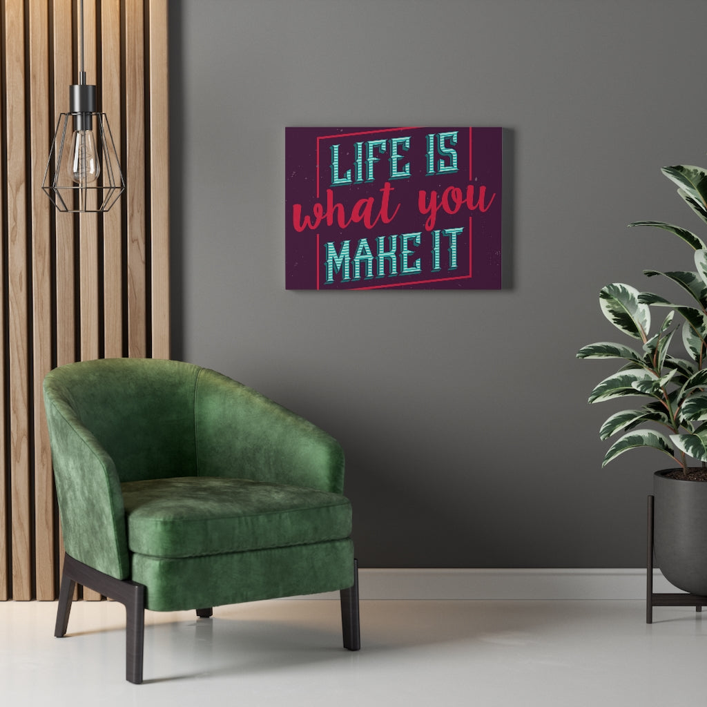 Scripture Walls Inspirational Wall Art Life Is What You Make It Wall Art Motivational Motto Inspiring Prints Artwork Decor Ready to Hang Unframed-Express Your Love Gifts