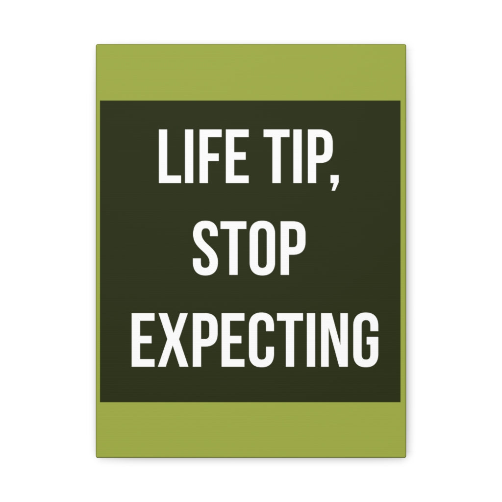 Scripture Walls Inspirational Wall Art Life Tip Stop Expecting Motivation Wall Decor for Home Office Gym Inspiring Success Quote Print Ready to Hang Unframed-Express Your Love Gifts