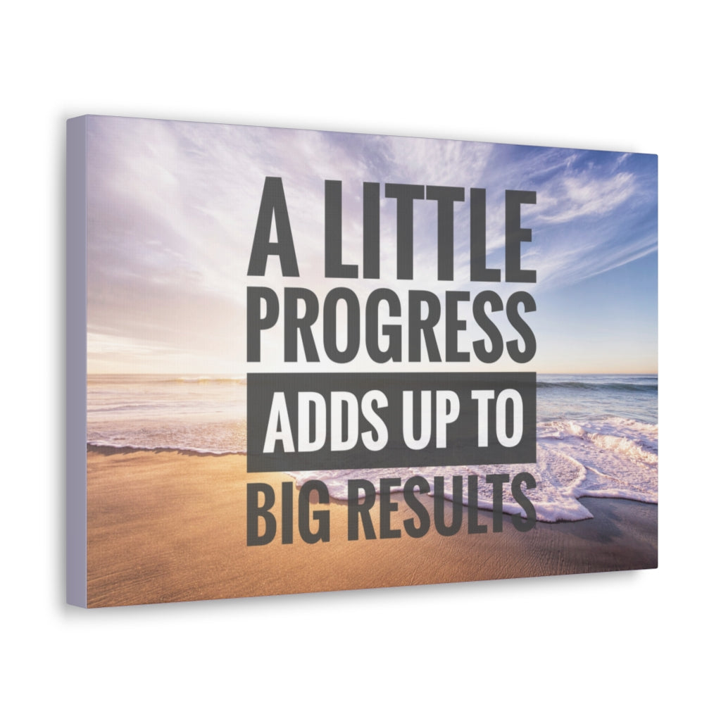Scripture Walls Inspirational Wall Art Little Progress To Big Results Motivation Wall Decor for Home Office Gym Inspiring Success Quote Print Ready to Hang Unframed-Express Your Love Gifts