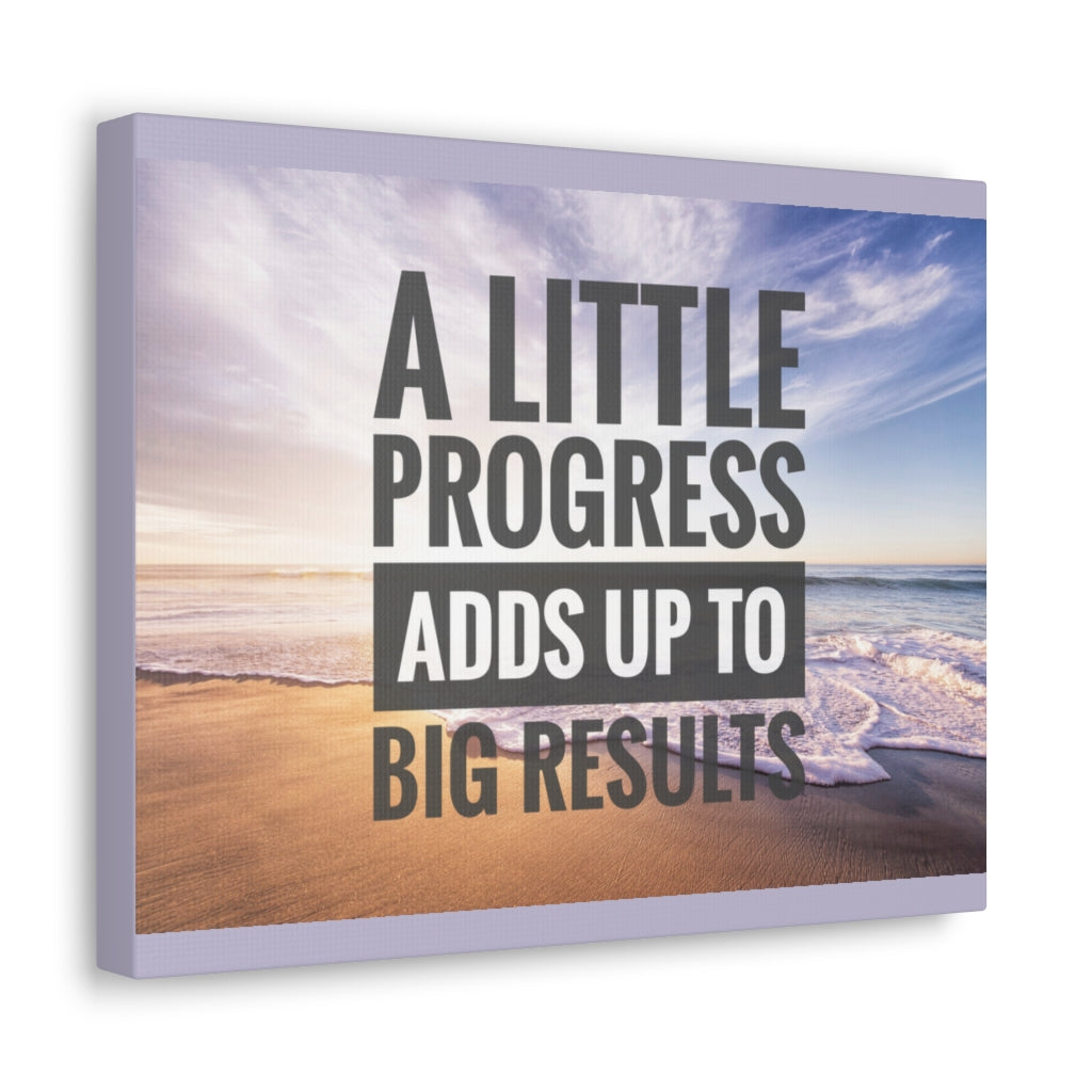 Scripture Walls Inspirational Wall Art Little Progress To Big Results Motivation Wall Decor for Home Office Gym Inspiring Success Quote Print Ready to Hang Unframed-Express Your Love Gifts