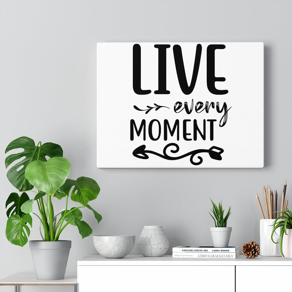 Scripture Walls Inspirational Wall Art Live Every Moment Wall Art Motivation Wall Decor for Home Office Gym Inspiring Success Quote Print Ready to Hang Unframed-Express Your Love Gifts