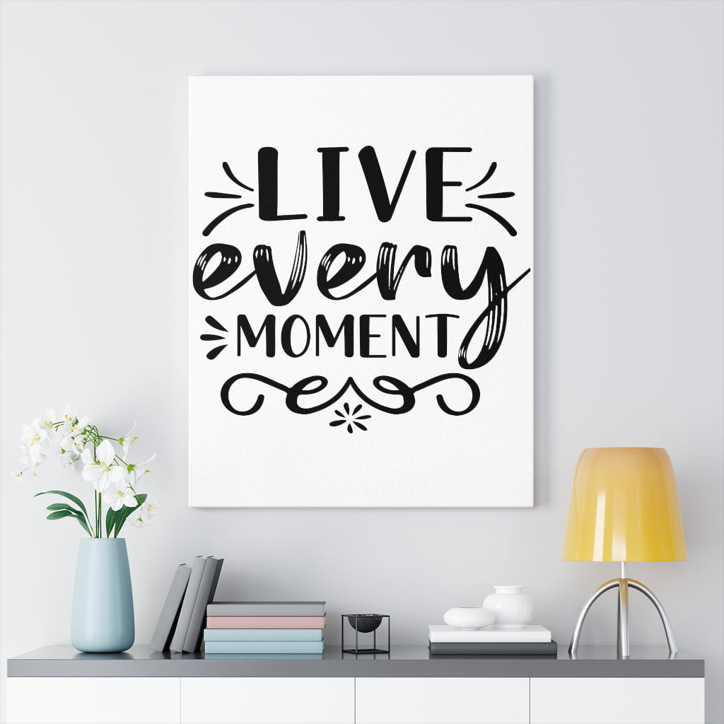 Scripture Walls Inspirational Wall Art Live Every Moment Wall Art Motivation Wall Decor for Home Office Gym Inspiring Success Quote Print Ready to Hang Unframed-Express Your Love Gifts