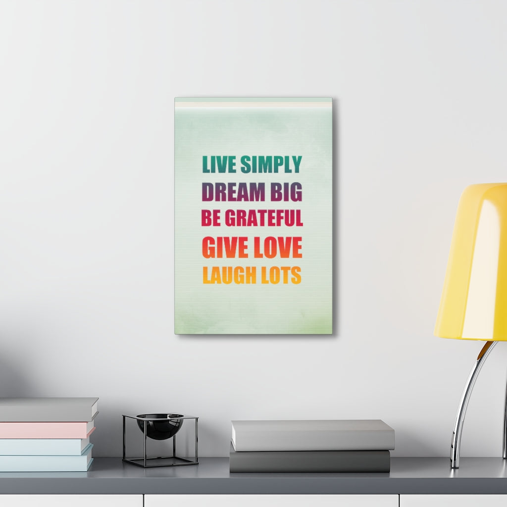Scripture Walls Inspirational Wall Art Live Simply Dream Big Motivation Wall Decor for Home Office Gym Inspiring Success Quote Print Ready to Hang Unframed-Express Your Love Gifts