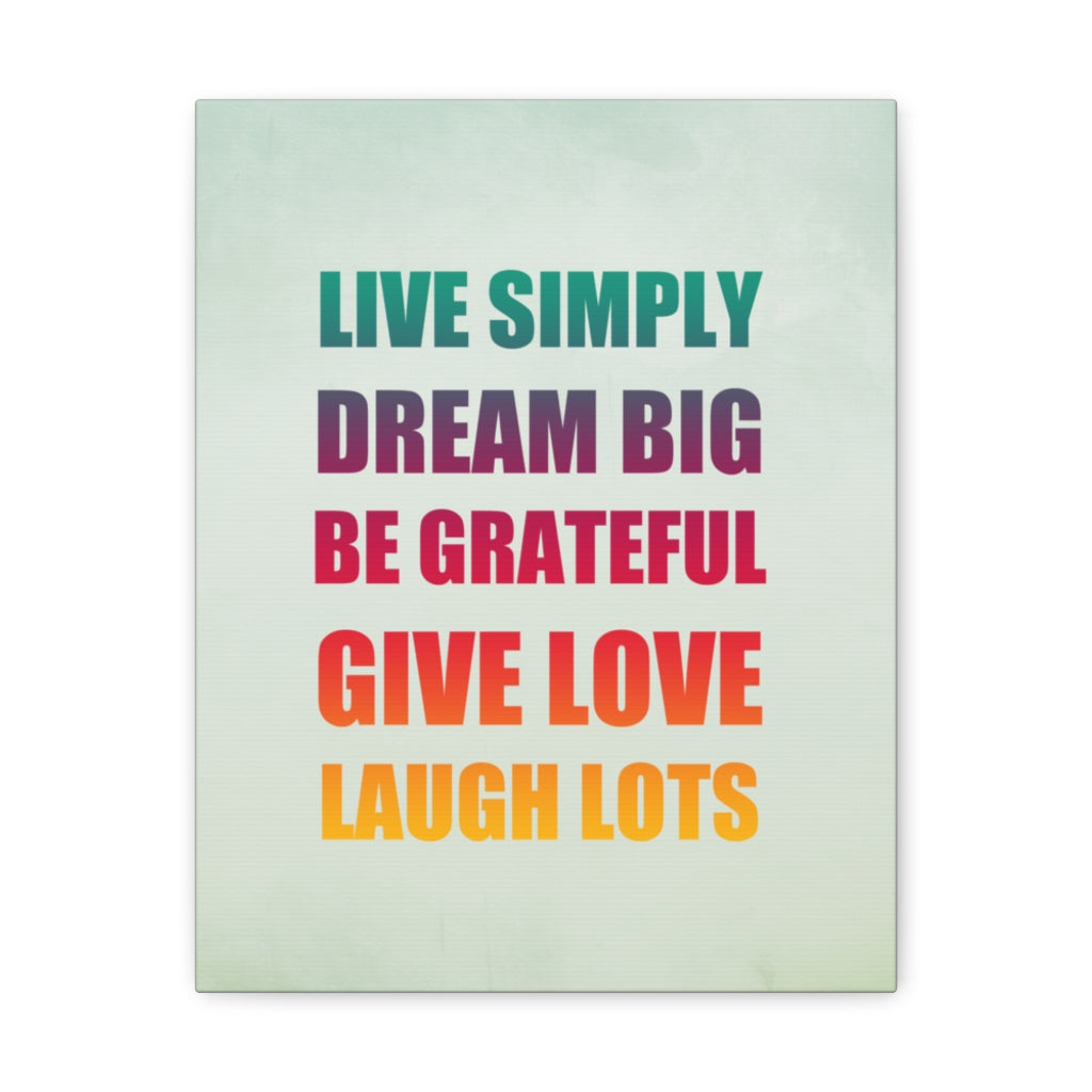 Scripture Walls Inspirational Wall Art Live Simply Dream Big Motivation Wall Decor for Home Office Gym Inspiring Success Quote Print Ready to Hang Unframed-Express Your Love Gifts